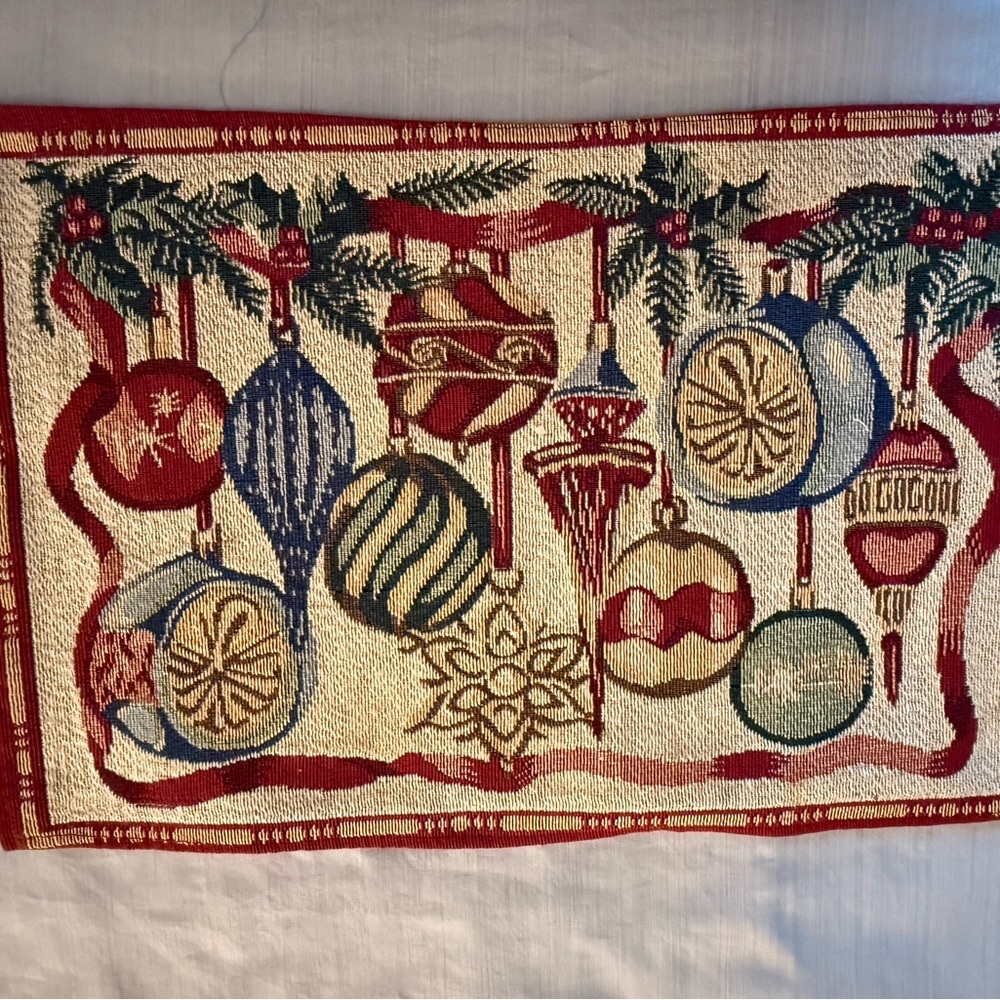 Festive Tapestry with Ornaments